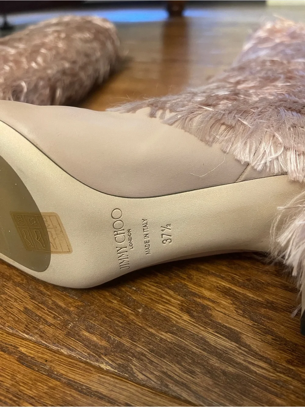 Jimmy Choo Blush Feather-Trim Over-the-Knee Boots